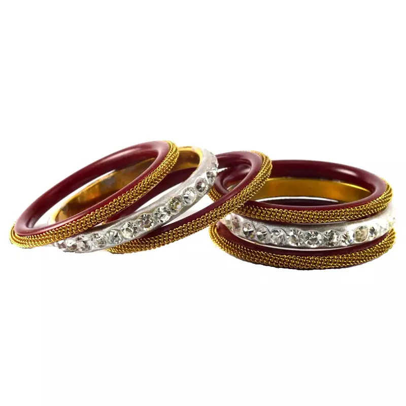 Extra Large Size Brass And Acrylic Bangle Color Golden