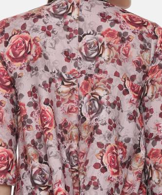 Asymetric Linen Cotton Print Dress 6