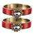 Extra Large Size Brass And Metal Bangle Color Red