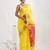 Yellow Matka Silk Saree With Blouse Piece