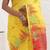 Yellow Matka Silk Saree With Blouse Piece