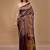 Brown Mulberry Silk Saree With Blouse Piece