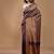 Brown Mulberry Silk Saree With Blouse Piece