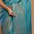 Blue Mulberry Silk Saree With Blouse Piece