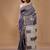 Grey Handloom Pure Kosa Silk Saree With Blouse Piece