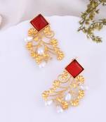 Gold plated drop and dangle earring