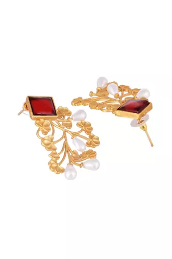 Gold plated drop and dangle earring