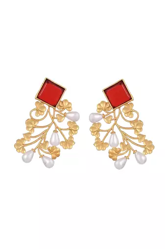 Gold plated drop and dangle earring