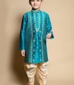 Nfc creation embroidery work kurta and patiyala set for boys best for ethnic wear, party wear, wedding wear.