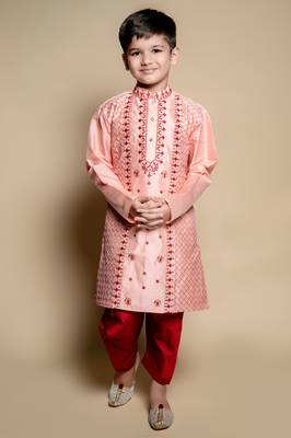 embroidery work kurta and patiyala set for boys best for ethnic wear, party wear, wedding wear. 1