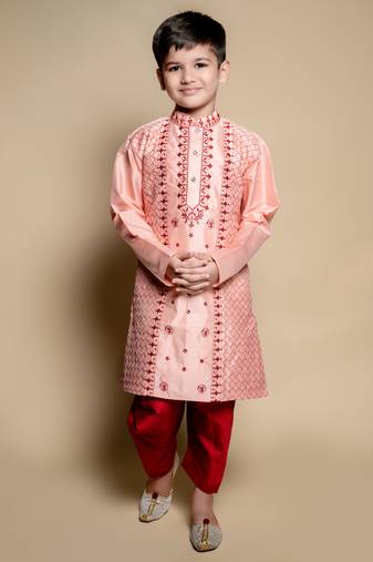 Nfc creation embroidery work kurta and patiyala set for boys best for ethnic wear, party wear, wedding wear.