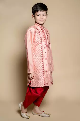embroidery work kurta and patiyala set for boys best for ethnic wear, party wear, wedding wear.