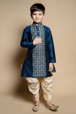 embroidery work kurta and patiyala set for boys best for ethnic wear, party wear, wedding wear. 1
