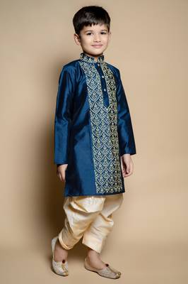 embroidery work kurta and patiyala set for boys best for ethnic wear, party wear, wedding wear. 3