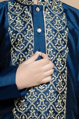 embroidery work kurta and patiyala set for boys best for ethnic wear, party wear, wedding wear. 5