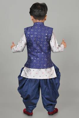 Mirror work kurta waistcoat and patiyala set 2