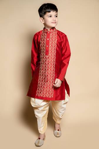 Nfc creation embroidery work kurta and patiyala set for boys best for ethnic wear, party wear, wedding wear.
