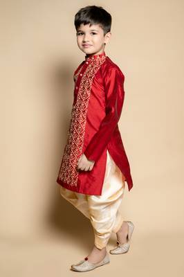 embroidery work kurta and patiyala set for boys best for ethnic wear, party wear, wedding wear. 4