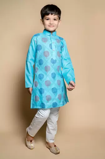 printed colored kurta and pajama set for boys best for ethnic wear party wear,wedding wear.