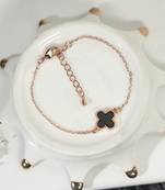 Aquastreet ritzy black clover bracelet for women & girls