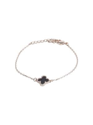 Aquastreet ritzy black clover bracelet for women & girls 3
