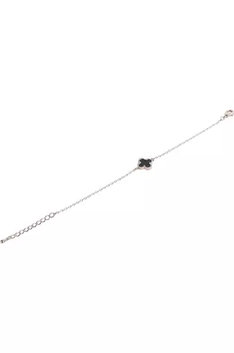 Aquastreet ritzy black clover bracelet for women & girls
