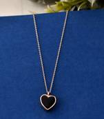 Aquastreet reversible black & white heart (2 in 1) pendant necklace/chain for women & girls