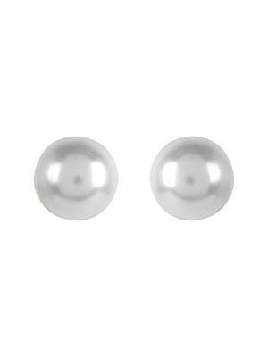 Aquastreet exclusive combo of pearl stud earrings & elegant white pearl metal necklace for women and girls 4