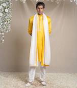 Yellow kurta set with dupatta