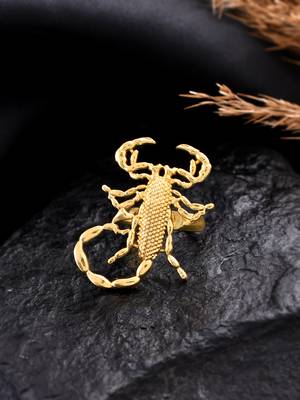 Gold plated handcrafted finger ring 1