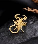 Gold plated handcrafted finger ring