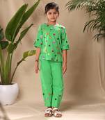 Green embroidered co-ord set