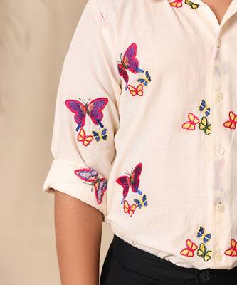 Off white embroidered classic shirt 3