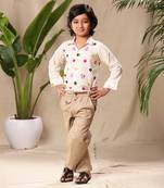 Off white embroidered classic shirt