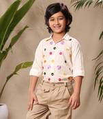 Off white embroidered classic shirt