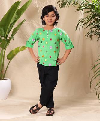 Green kurta shirt 2