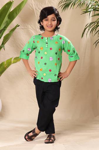 Green kurta shirt
