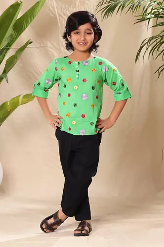 Green kurta shirt