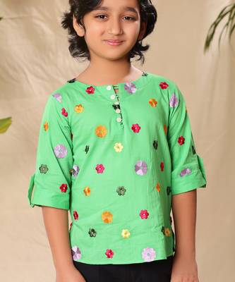 Green kurta shirt 3