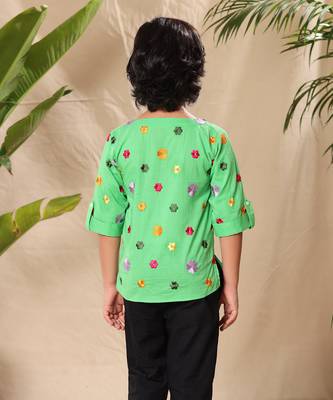 Green kurta shirt 5
