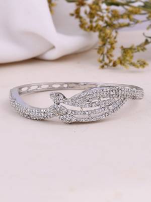 Cz ethnic silver plated bracelet 1