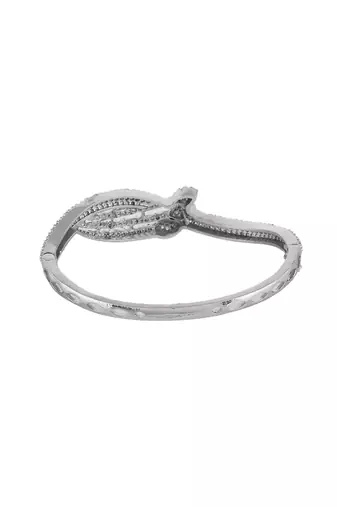 Cz ethnic silver plated bracelet