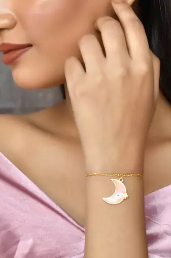 Enemelled evil eye charm bracelet
