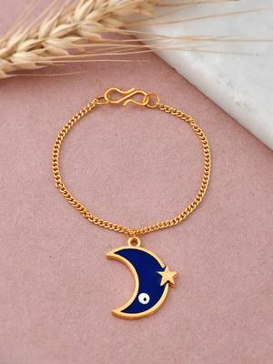 Blue moon evil eye charm bracelet 1