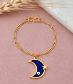 Blue moon evil eye charm bracelet