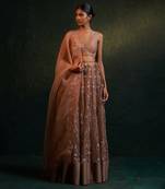 Ginger Organza Hand Embroidered Lehenga