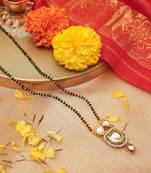 Traditional Kundan and Pearl Drop Mangalsutra