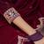 Yufta women dark maroon zari work velvet straight kurta palazzo dupatta set