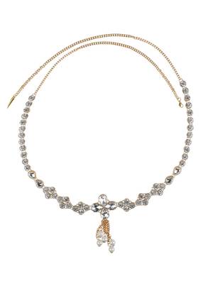 Gold-Plated & White Kundan Studded & Beaded Traditional Kamarbandh 4
