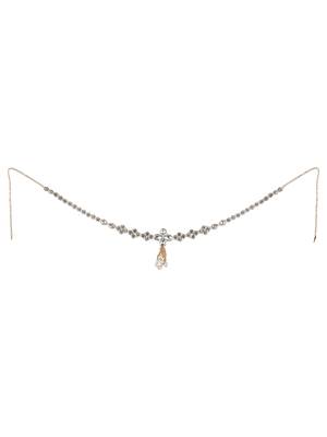 Gold-Plated & White Kundan Studded & Beaded Traditional Kamarbandh 5